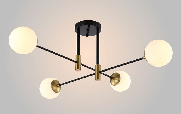 Потолочная люстра Crystal Lux Fidel PL4 Black Фото № 3