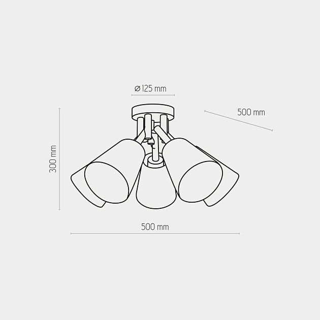 Потолочная люстра TK Lighting 666 Vaio 5 изображение 3 Потолочная люстра TK Lighting 666 Vaio 5 Фото № 3