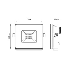 Прожектор светодиодный Gauss Elementary 10W 4000К 613100210 4
