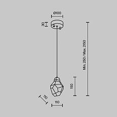 Подвесной светодиодный светильник Modelux ML.88971.1 BS 1