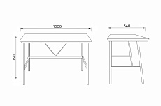 Письменный стол AksHome Ruby сосна пасадена, лдсп 80039 1