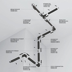 Шинопровод магнитный Maytoni Technical Exility Busbur TRX034-413B 1