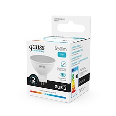 Лампа светодиодная Gauss GU5.3 7W 4100K матовая 13527 2