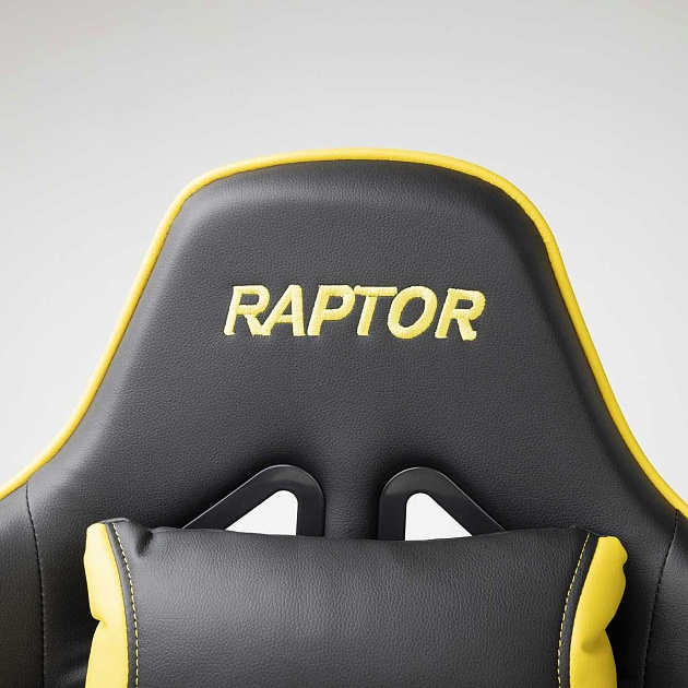 Игровое кресло AksHome Raptor желтый + черный, экокожа 45722 Фото № 7