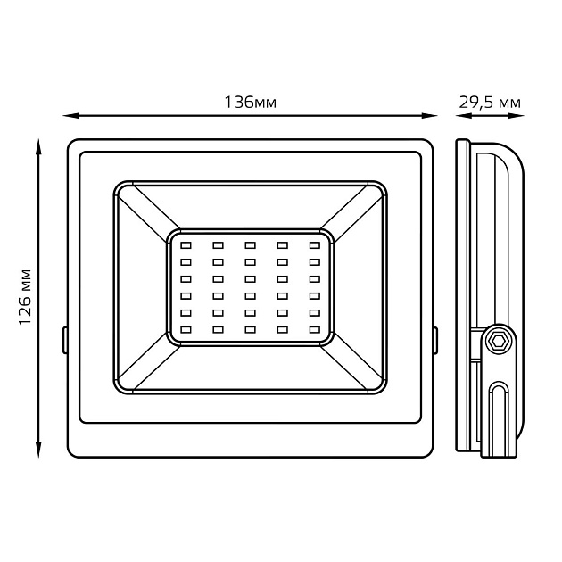 Прожектор светодиодный Gauss 30W 613100330 Фото № 2