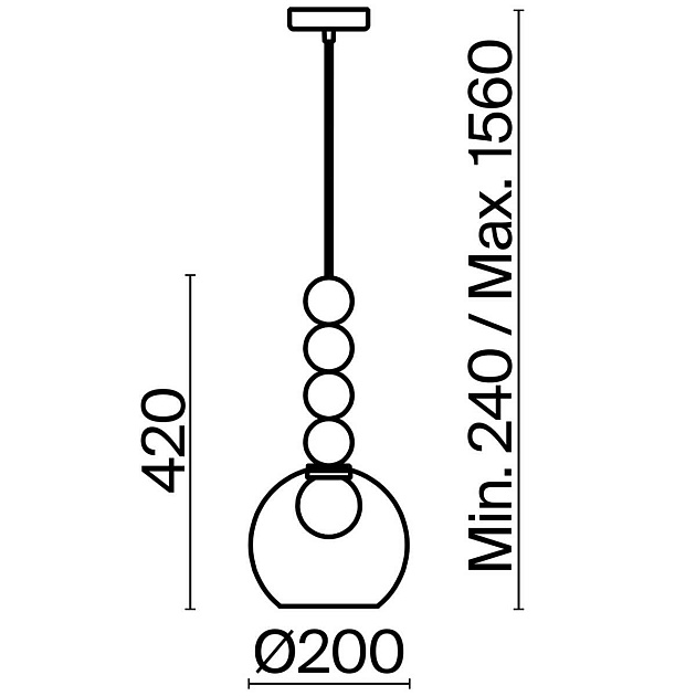 Подвесной светильник Freya Focus FR5220PL-01CH3 Фото № 2