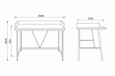 Письменный стол AksHome Pearl белый, лдсп 80045 1