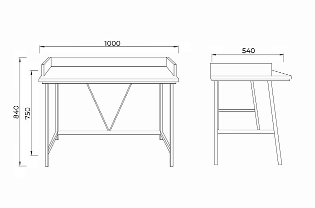 Письменный стол AksHome Pearl белый, лдсп 80045 Фото № 2