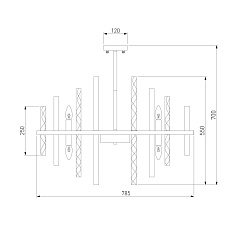 Подвесная люстра Bogates Hollis 367/12 Smart 1