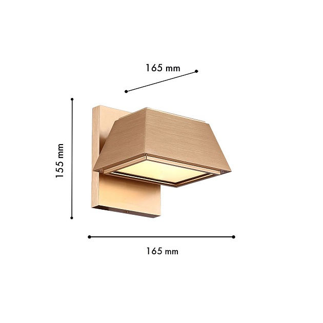 Уличный настенный светодиодный светильник Favourite Trapezium 4301-1W Фото № 2