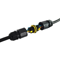 Соединитель-коннектор 3-контактный LD545  с рычажной клеммой, с пружинным контактом, водонепроницаемый, черный 4