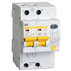 KARAT Дифференциальный автомат АД12 2P 25А 100мА тип AC IEK MAD10-2-025-C-100