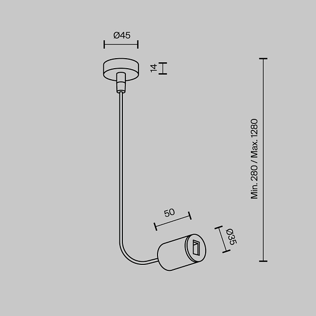 Ввод питания боковой Maytoni Technical TRA154C-SB1-PT Фото № 3
