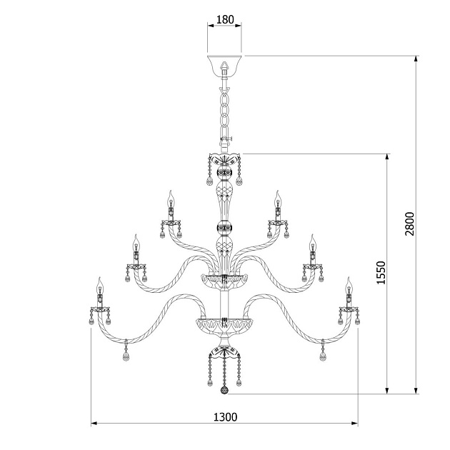 Подвесная люстра Bogates 520/20+14+8 Strotskis изображение 2 Подвесная люстра Bogates 520/20+14+8 Strotskis Фото № 2