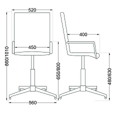 Поворотное кресло AksHome Rosio 2 черный, экокожа, на колесах 58825 1