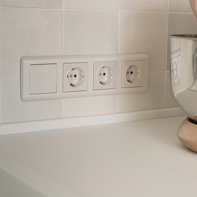 Выключатель одноклавишный Werkel перламутровый рифленый W1110013 4690389160783 Фото № 6