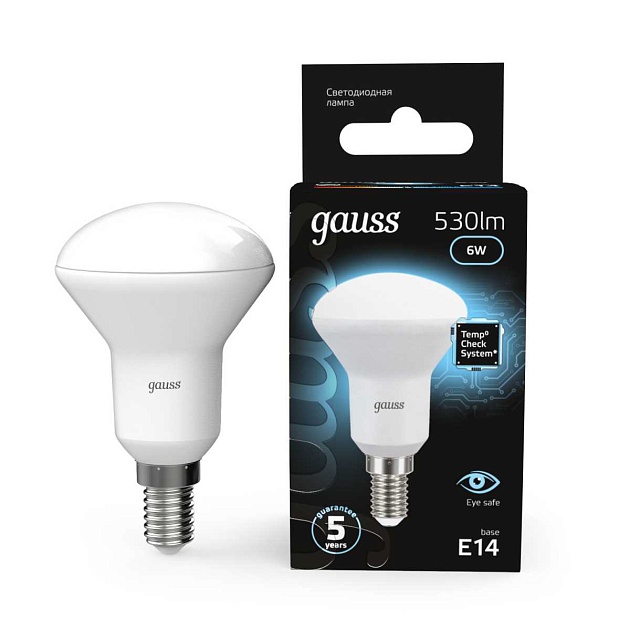 Лампа светодиодная рефлекторная Gauss E14 6W 4100K матовая 106001206 изображение 2 Лампа светодиодная рефлекторная Gauss E14 6W 4100K матовая 106001206 Фото № 2