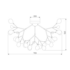 Потолочная люстра Bogates Lamella 556 1