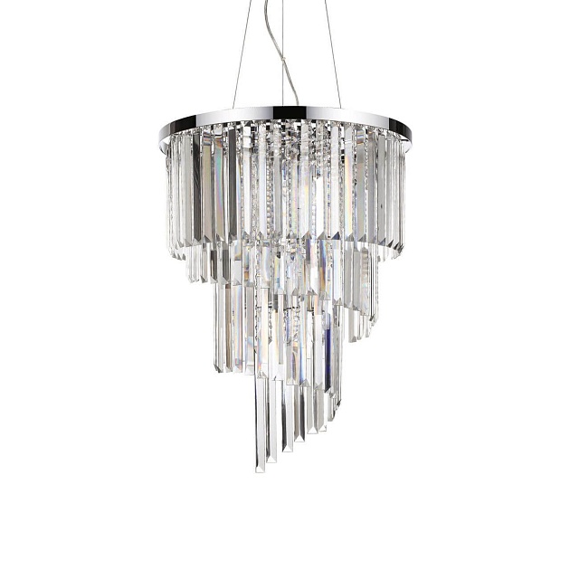 Подвесная люстра Ideal Lux Carlton SP12 Cromo 166247 Фото № 1