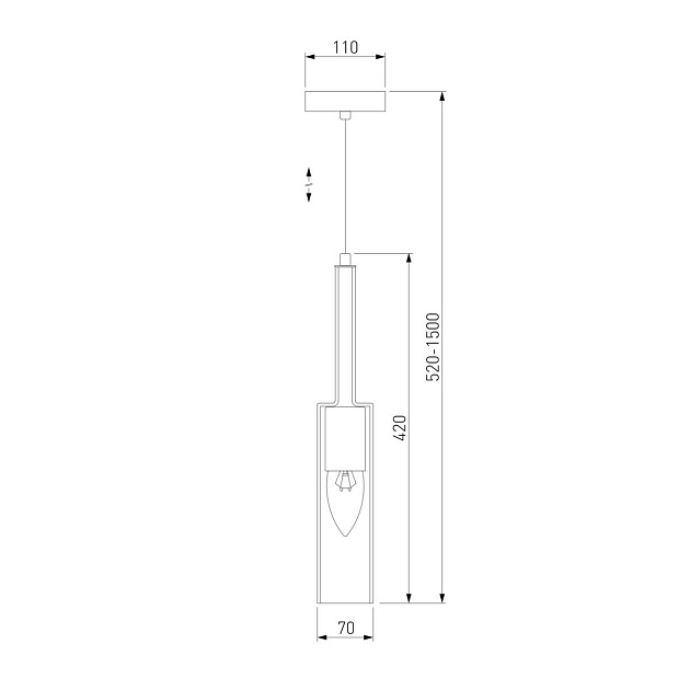 Подвесной светильник Eurosvet Graf 50226/1 янтарный Фото № 2