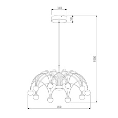 Подвесная светодиодная люстра Eurosvet Ragno 90034/10 LED черный 4