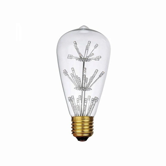 Лампа светодиодная филаментная Loft IT E27 3W прозрачная ST64-47LED Фото № 1