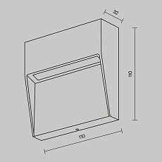 Уличный настенный светодиодный светильник Maytoni Mane O047SL-L3B3K 1